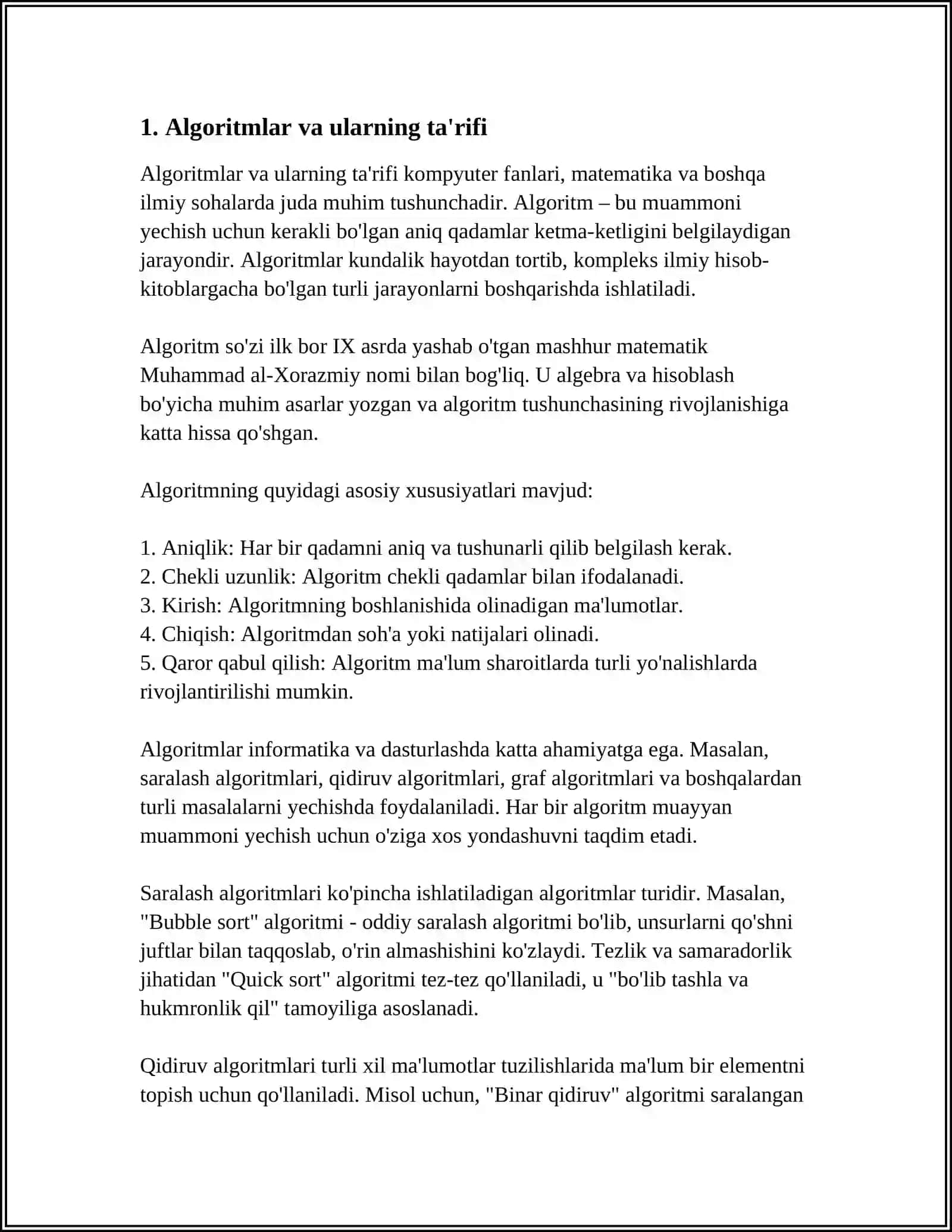 NAZORAT OSTIDA OʻQITISH ASOSLARI ALGORITMILARI VA ULARNING QOʻLLANILISHI 3
