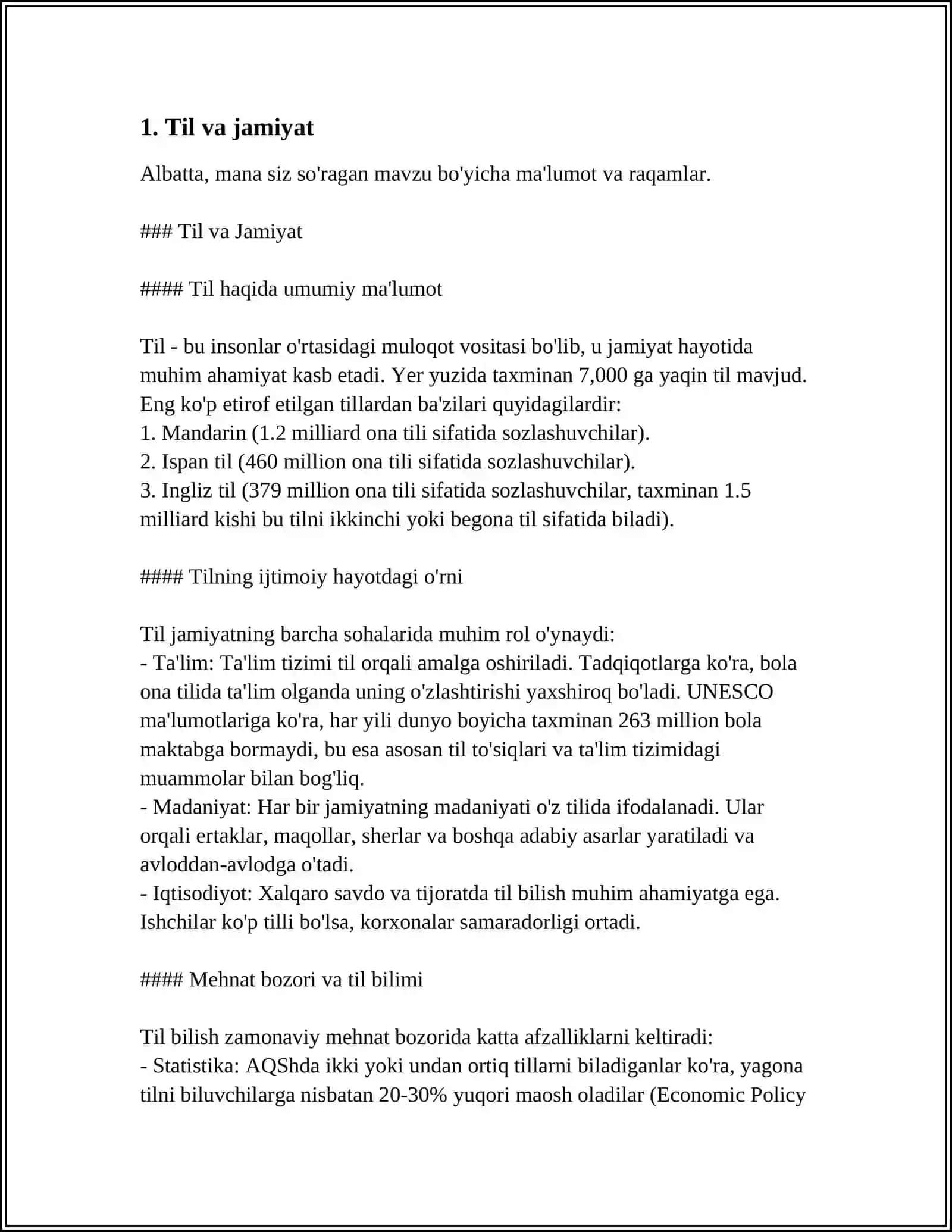 TILNING IJTIMOIY KÒRINISHLARI.SOTSIOLINGVISTIKA 3