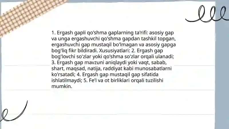 Ergash gapli qo'shma gaplar 3