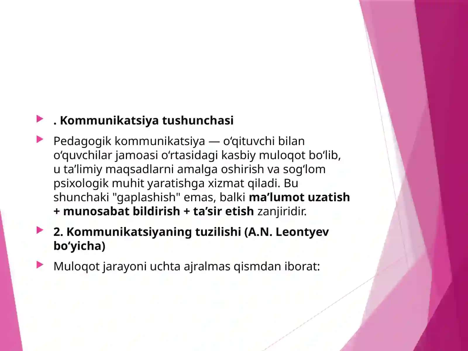 Pedagogik kommunikatsiya: Mohiyati, tuzilishi va texnologiyasi 3