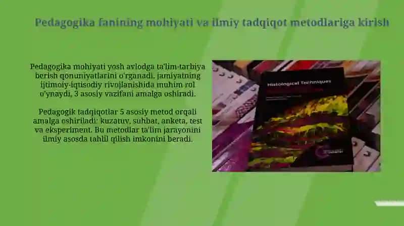 Pedagogika fani sifatida ilmiy tadqiqot metodlari 3