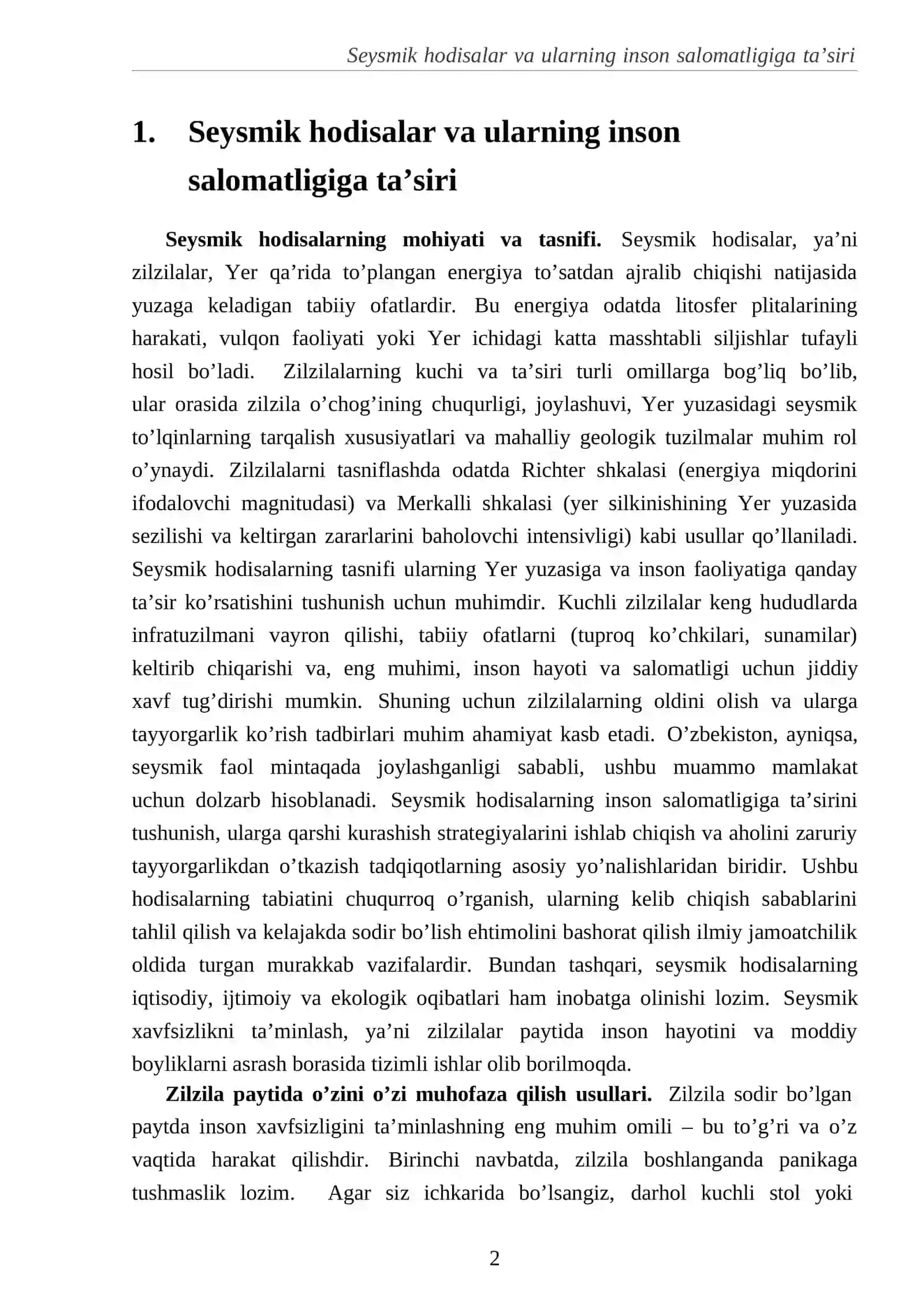 Aholini zilzila xavfidan himoya qilish bo’yicha ta’lim va tayyorgarlikning ahamiyati 3