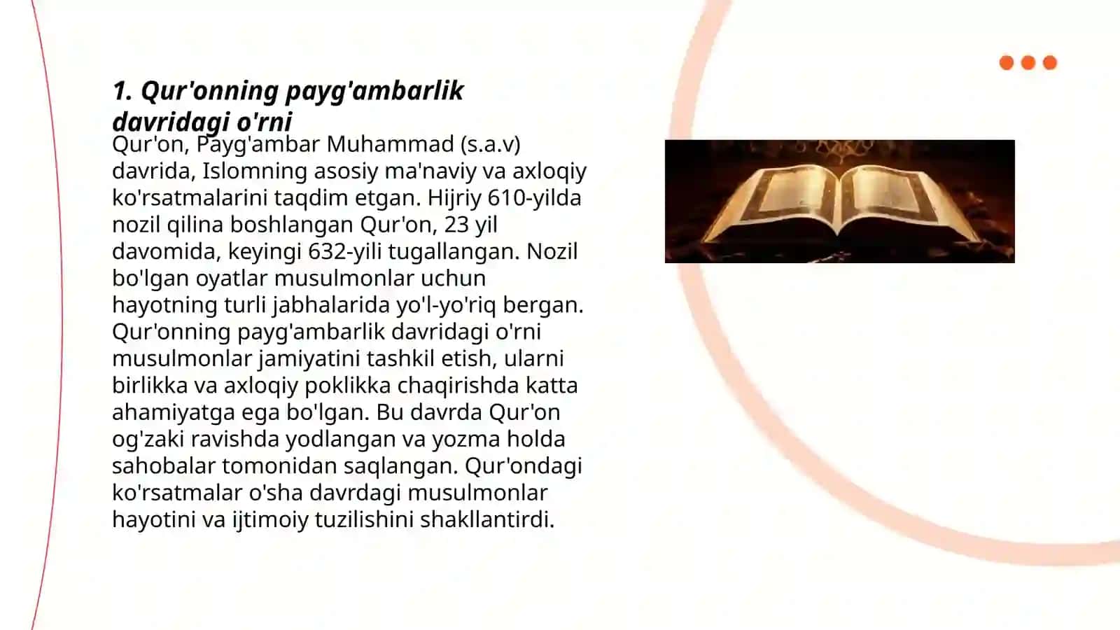 Islom dinining asosiy manbalari Qur'on Hadisi-Sharif 3