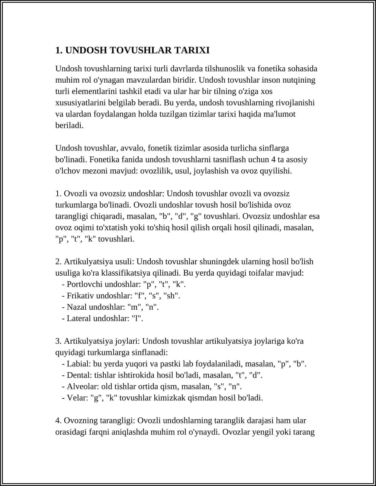UNDOSH TOVUSHLAR 3