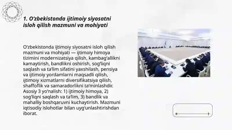 Òzbekistonda ijtimoiy sohada amalga oshirilayotgan òzgarishlar mazmun va mohiyati 3