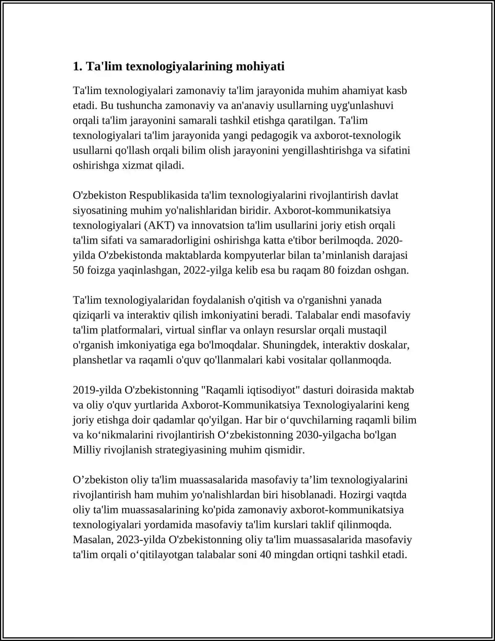 PEDAGOGIK TEXNALOGIYALAR TALIM JARAYONINI HARAKATLANTIRUVCHI KUCH SIFATIDA 3