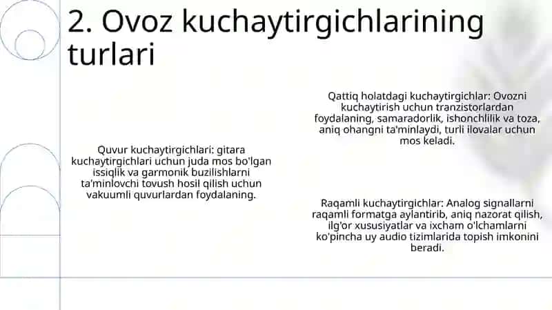 Tovush Kuchaytirgichlar 3
