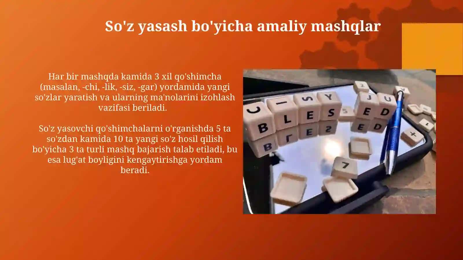 So'z yasovchi qòshimchalar interaktiv metodlar 3