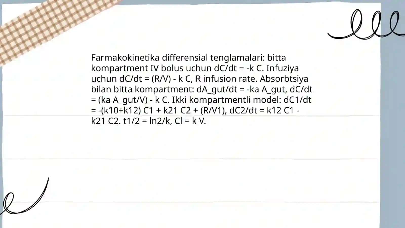 Tibbiyot amaliyotida differentsial-integralni hisoblash 3