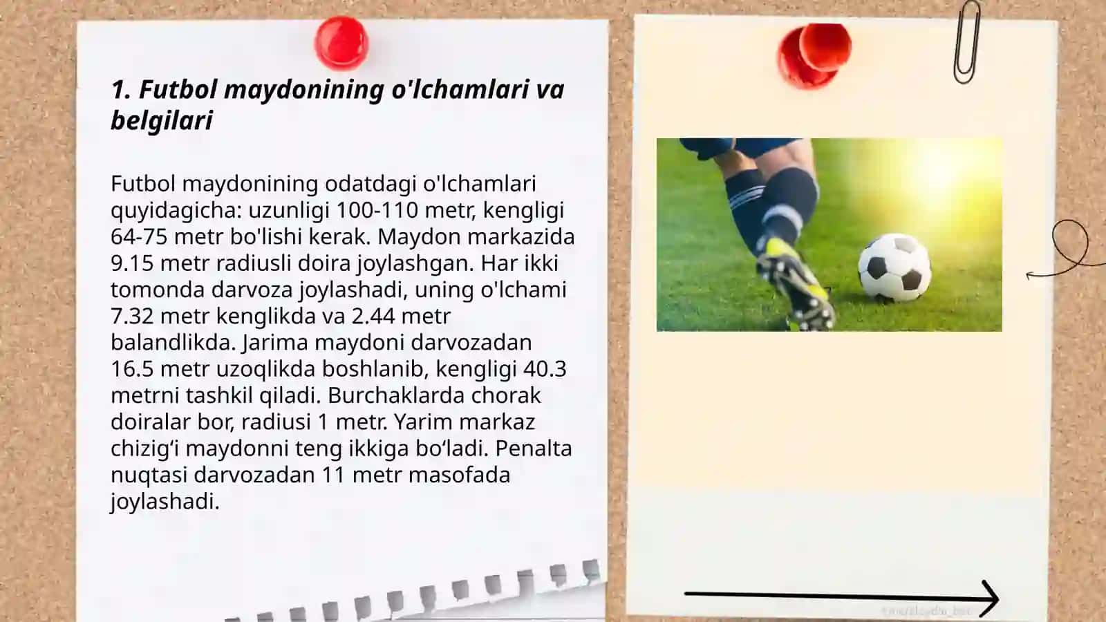 Sport oʻyinlari.Futbolning zamonaviy qoidalarini oʻrgatish. Zaydullayeva Malika 3