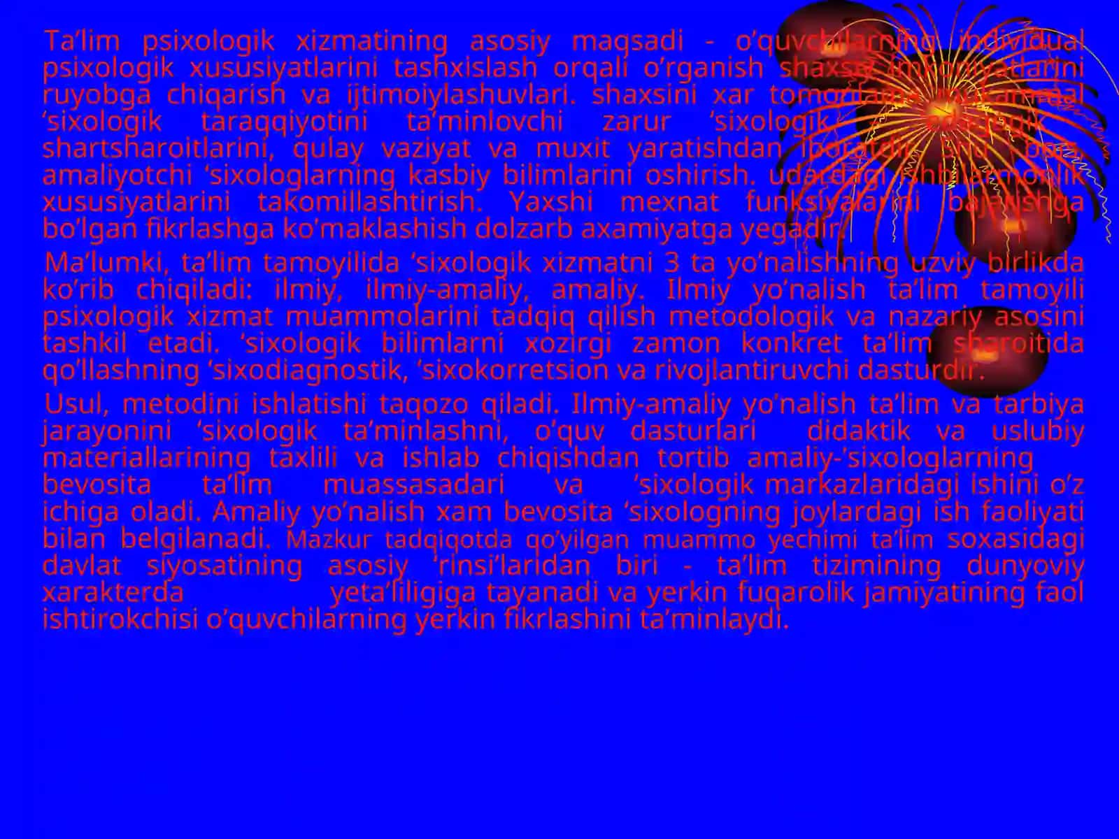 Psixologik xizmatning vazifalari 3