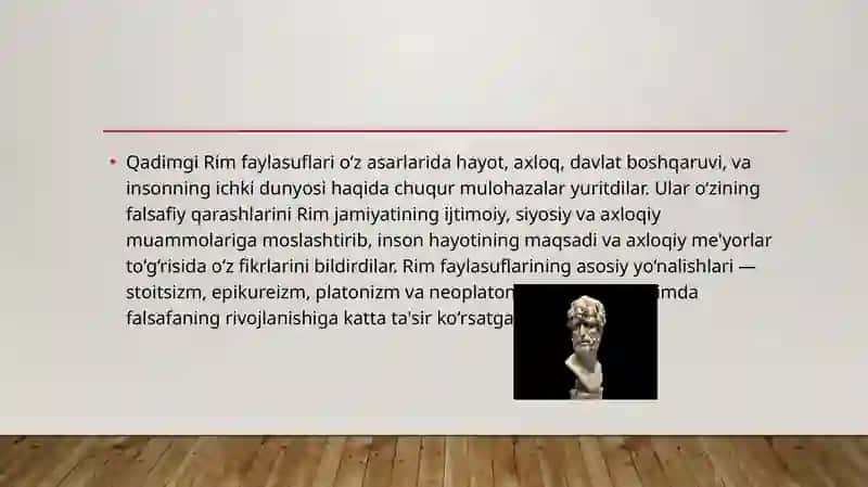 Qadimgi Rim faylasuflari va UlarNing Falsafiy Qarashlari 3