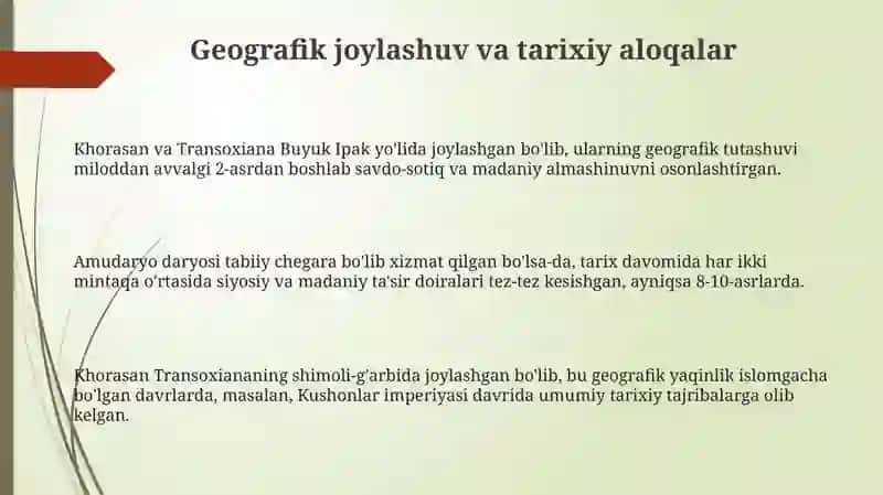 Xuroson va Movarounnahr oʻrtasidagi munosabatlar 3