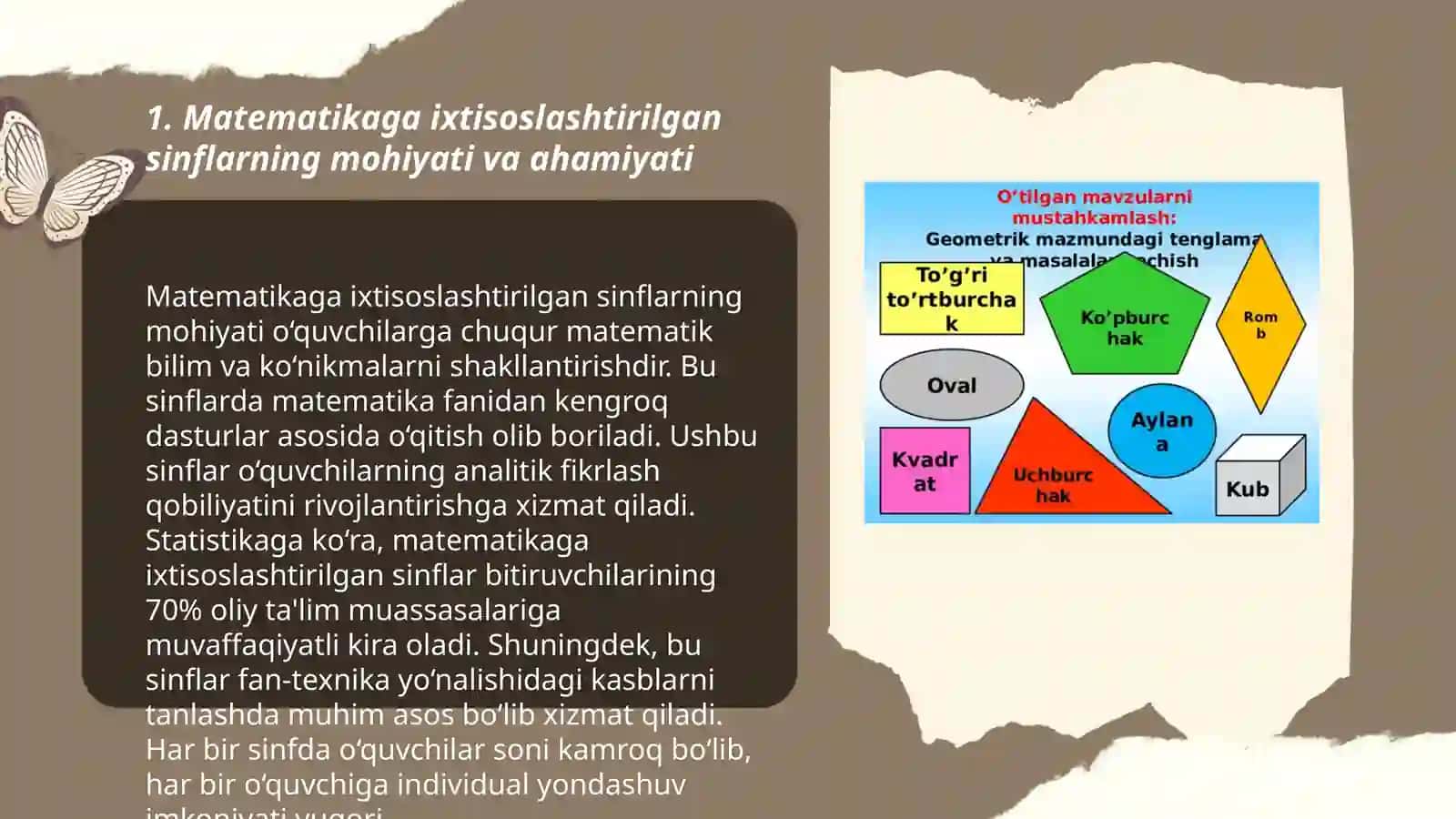 Matematikaga ixtisoslashtirilgan sinflarda óqitishni tashkil etish 3