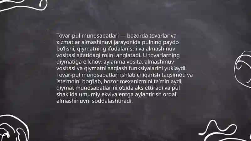 Tovar-pul munosabatlari 3