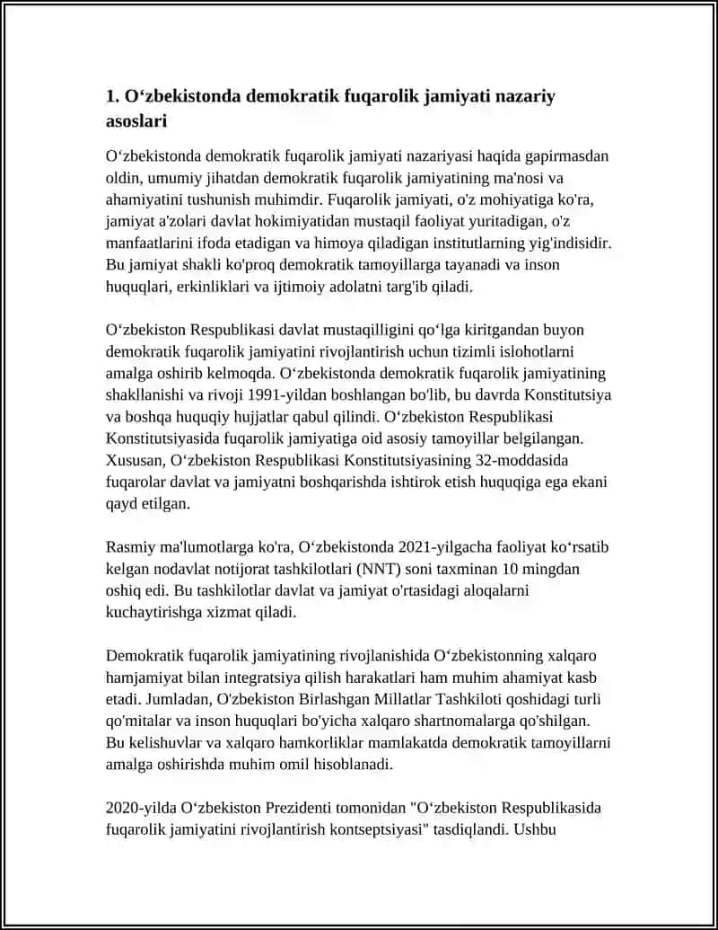 O‘ZBEKISTONDA DEMOKRATIK FUQAROLIK JAMIYATI ASOSLARINING SHAKLLANISHI, AMALGA OSHIRILGAN SIYOSIY ISLOHOTLAR 3