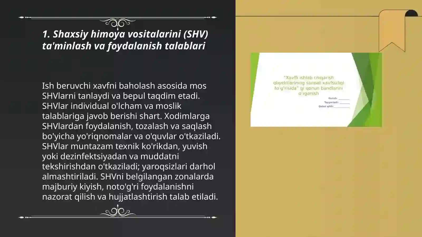 Xafli ishlab chiaqarish obyekti xodimlariga qo'yiladigan sanoat xavfsizligi talablari 3