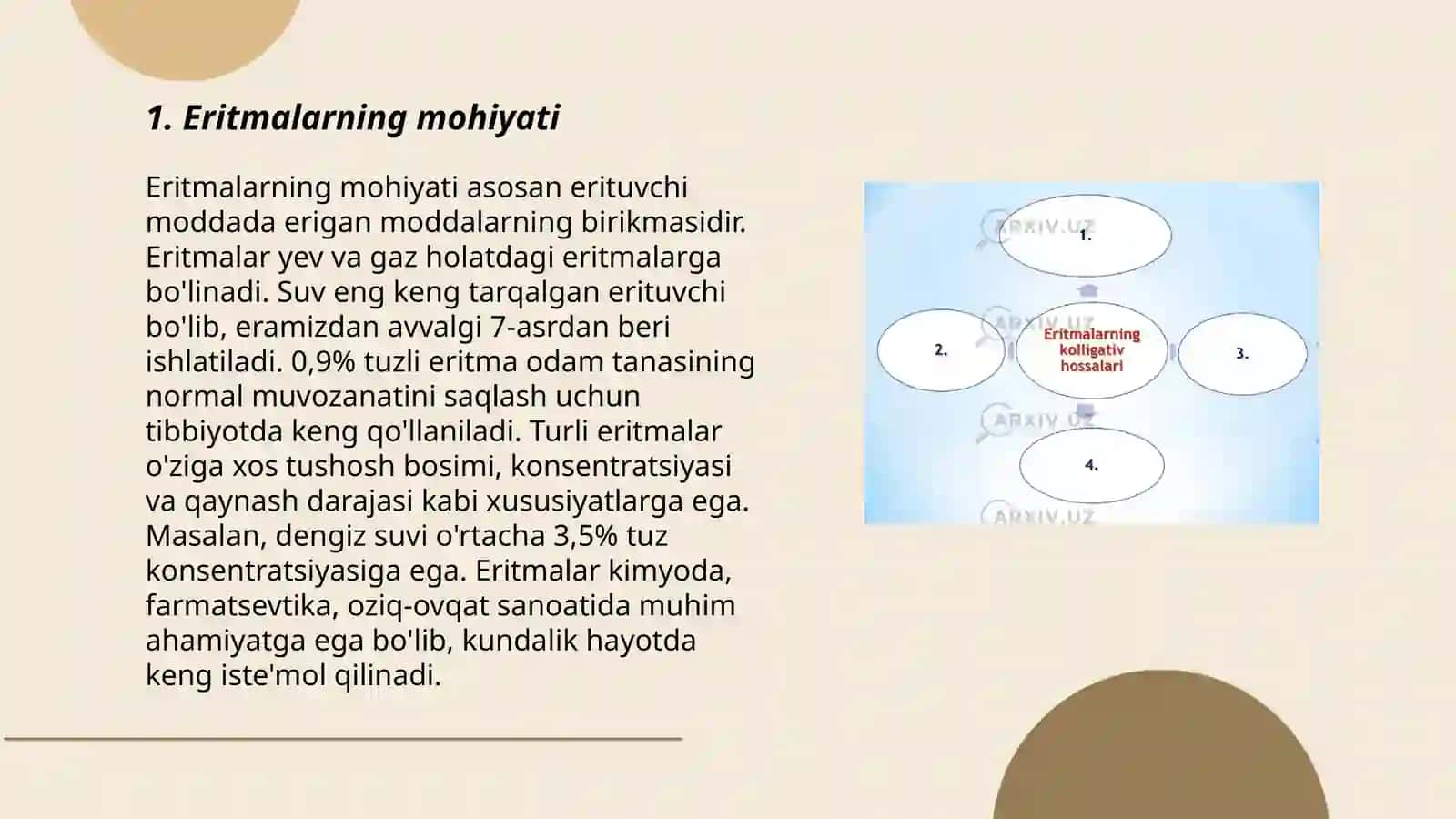 Eritmalar.Suyultirilgan eritmalar.Konsentratsiyalar 3