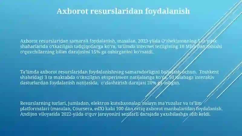 Jamiyat va Ta'limning Axborotlashuvi 3