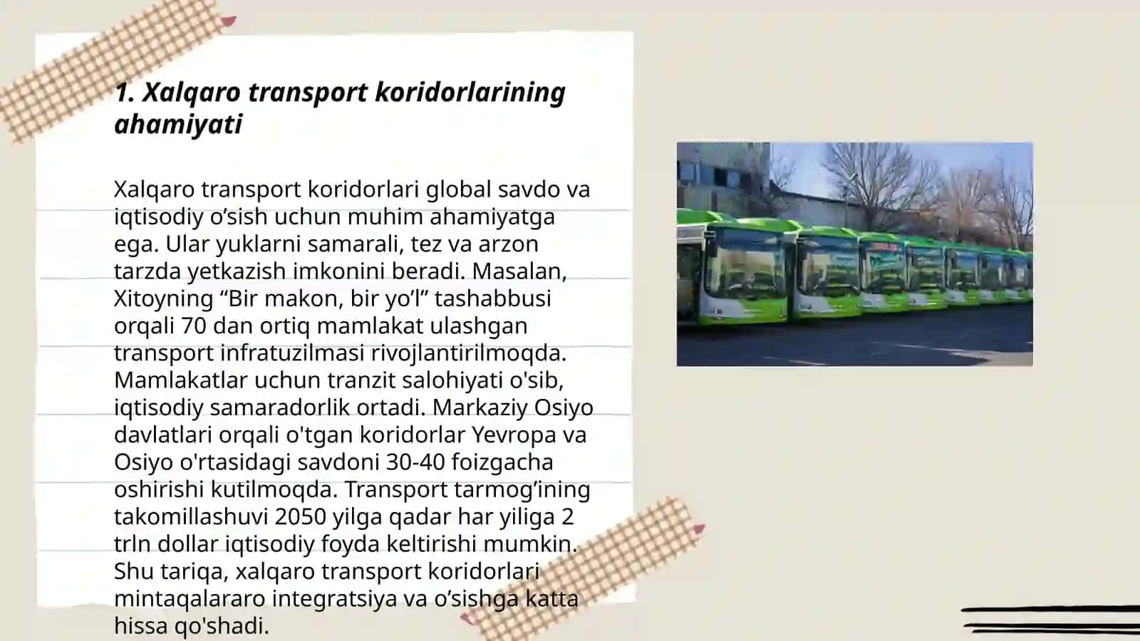 Xalqaro transport koridorlarini va rivojlanishi 3