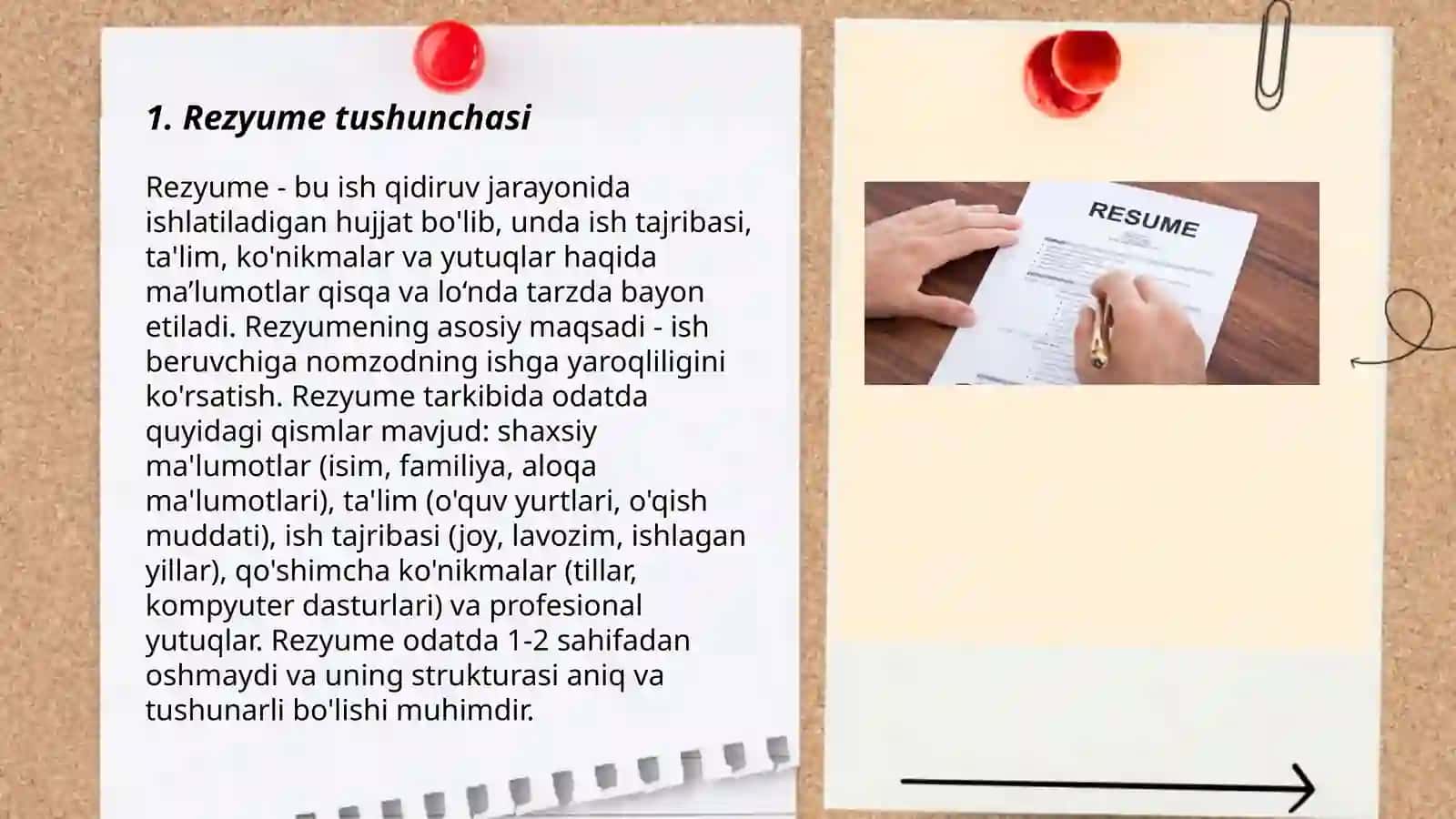 Rezyume va uning turlari 3