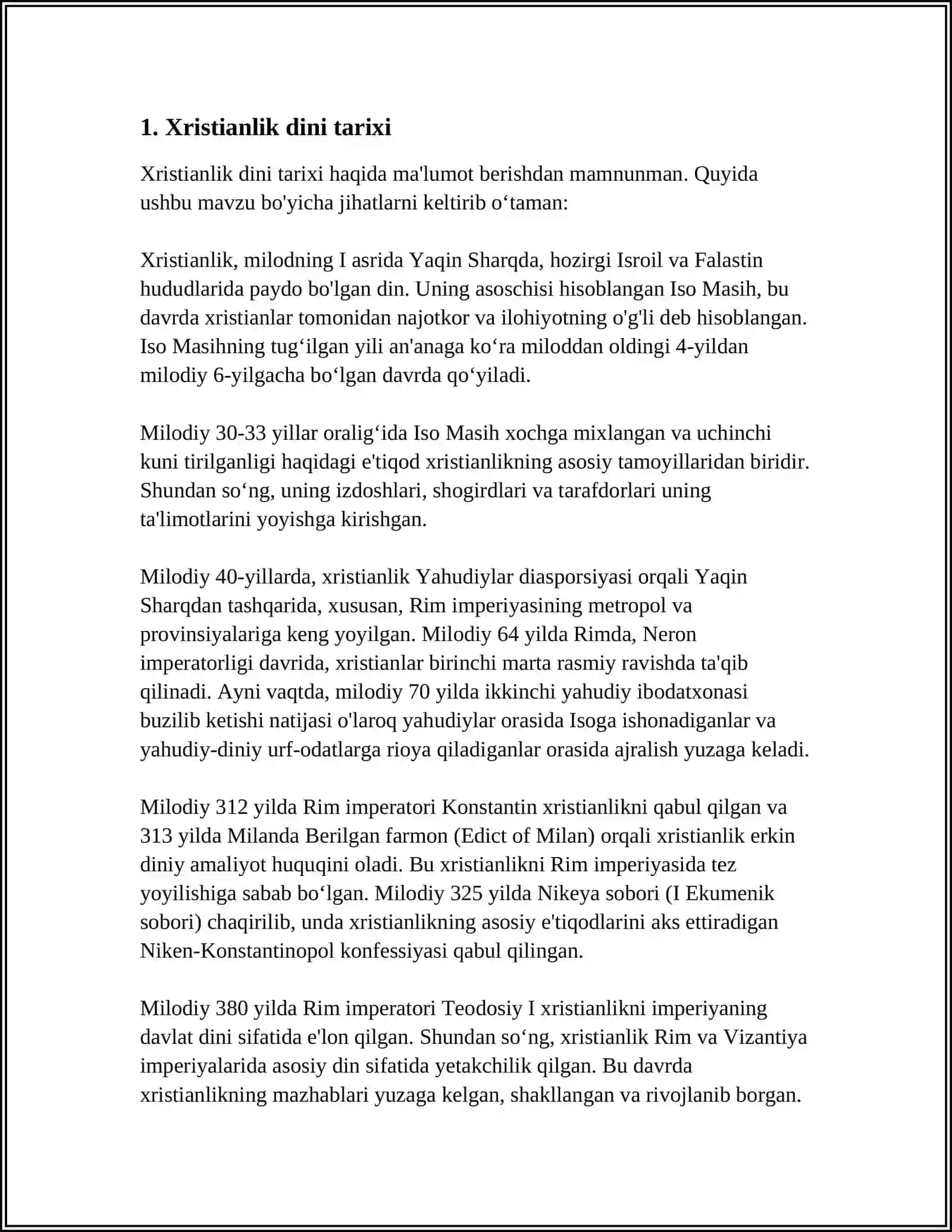 XRISTIANLIK DINI HAQIDA 3