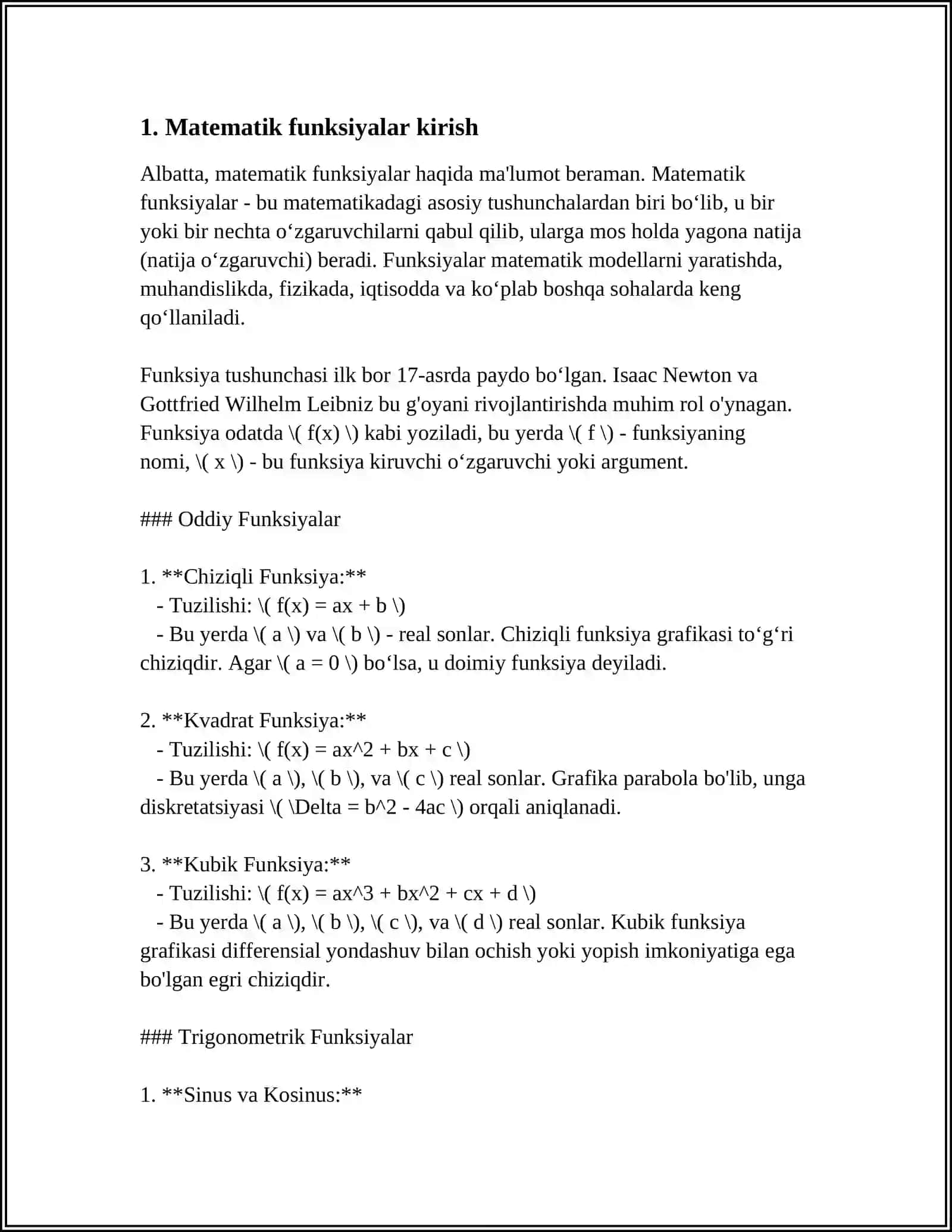 PYTHON DASTURLASH TILIDA FUNKSIYALAR VA MATEMATIK FUNKSIYALAR 3