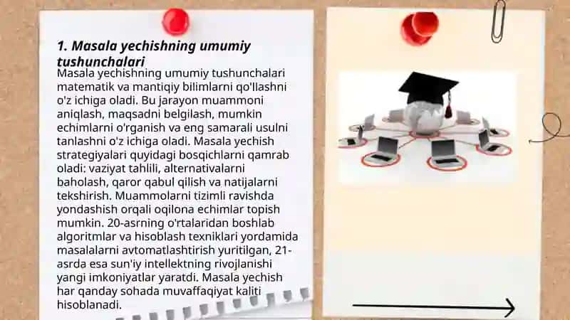 Masala yechishga oʻrgatishning umumiy usullari ustida ishlash 3