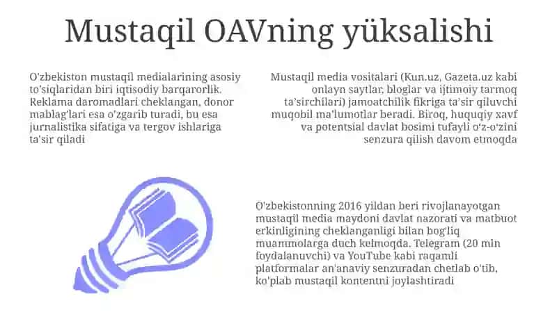 O'zbekiston Respublikasida ommaviy axborot vositalarining faoliyati 3