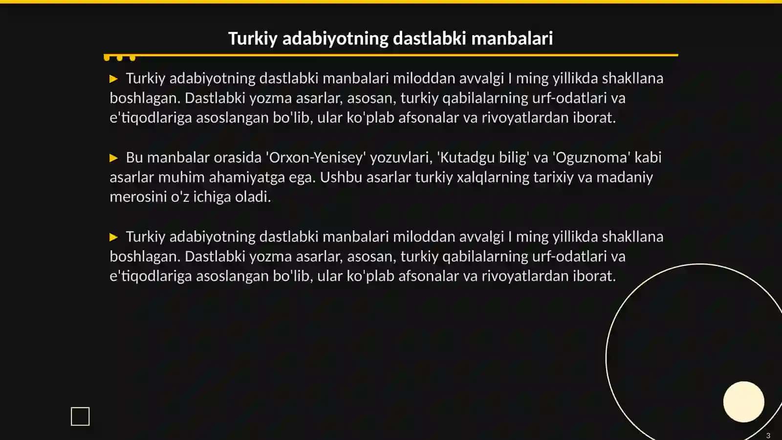 Islomga qadar yaratilgan turkiy adabiyot 3