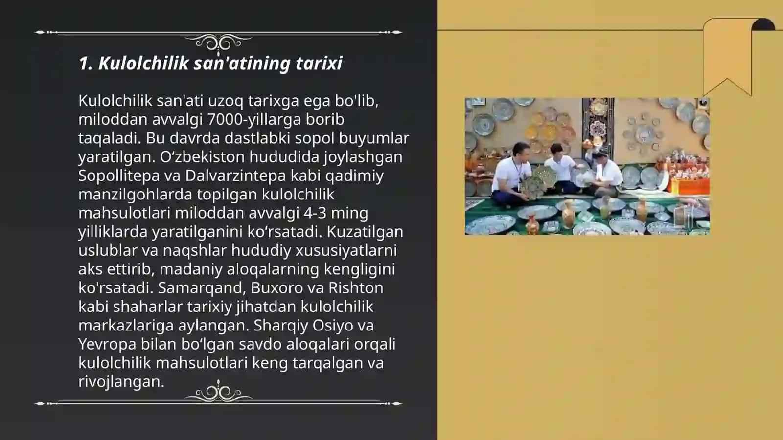 Kulolchilik san'ati tarixi 3