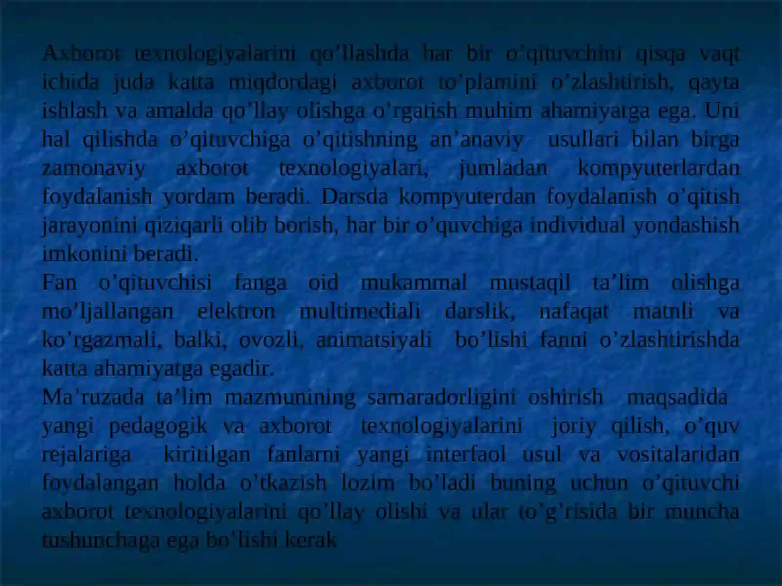 FIZIKA FANINIO’QITISHDA AXBOROT TEXNOLOGIYALARINING O’RNI 3