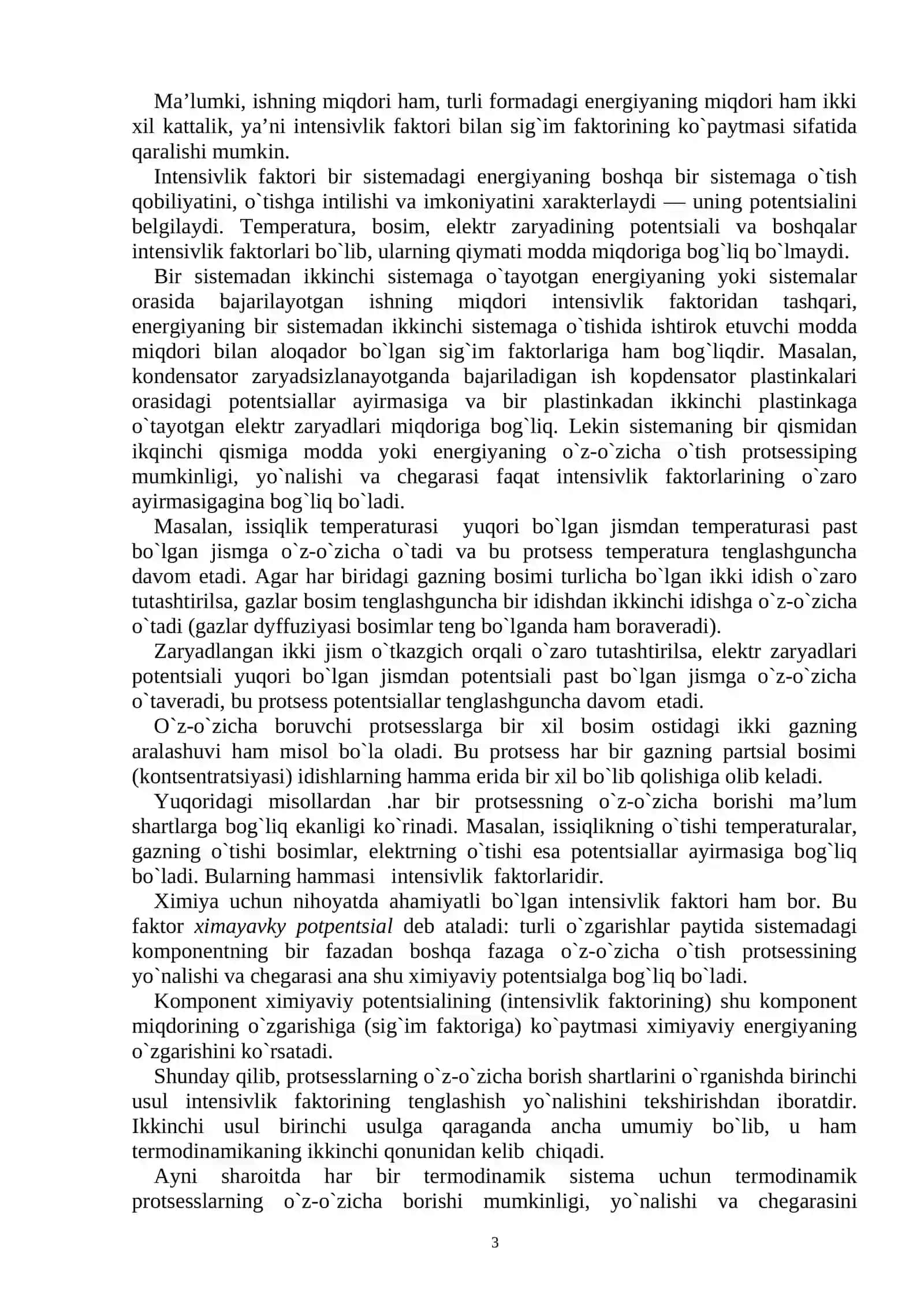 KIMYO TEXNOLOGIYA FAKULTETI 202-KIMYO GURUHI TALABASI KURS ISHI 3