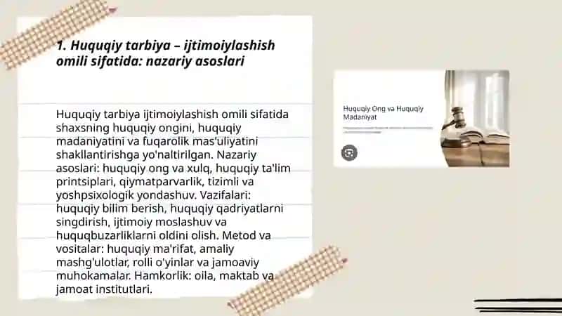Huquqiy tarbiya - ijtimoiylashish omili sifatida 3