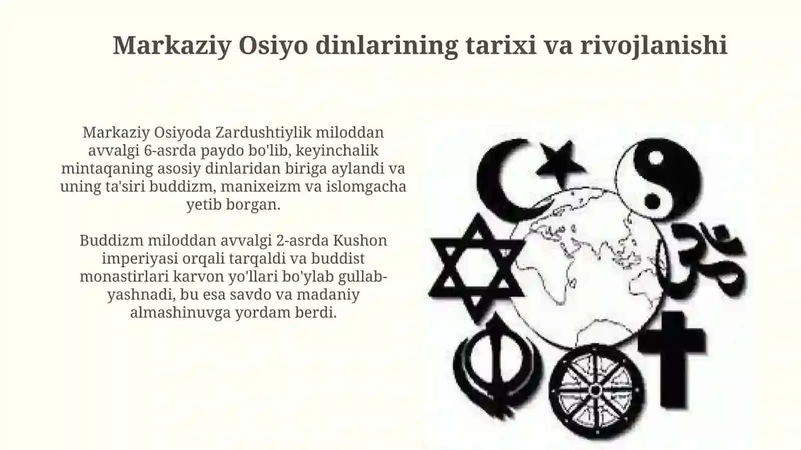 Markaziy Osiyo dinlari: Tarix va rivojlanish 3