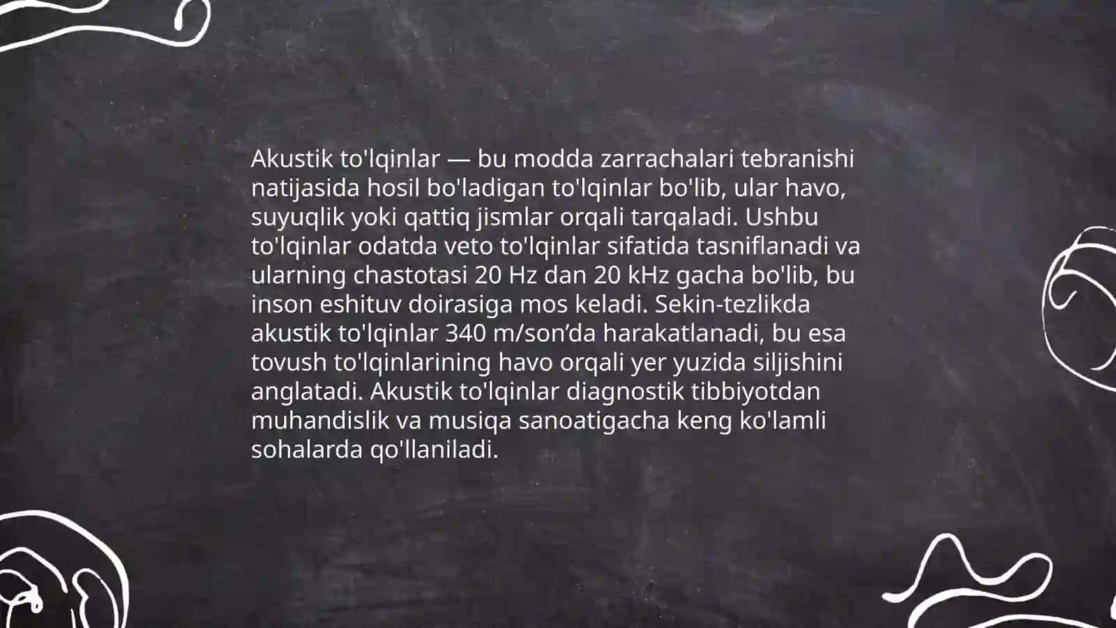 Akustik to'lqinlar ta'rifi 3