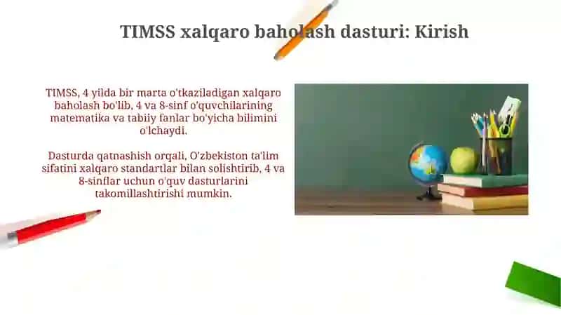 TIMSS xalqaro baholash dasturida"Algebra mazmun sohasiga oid mashgʻulot ishlanmasini yaratish 3