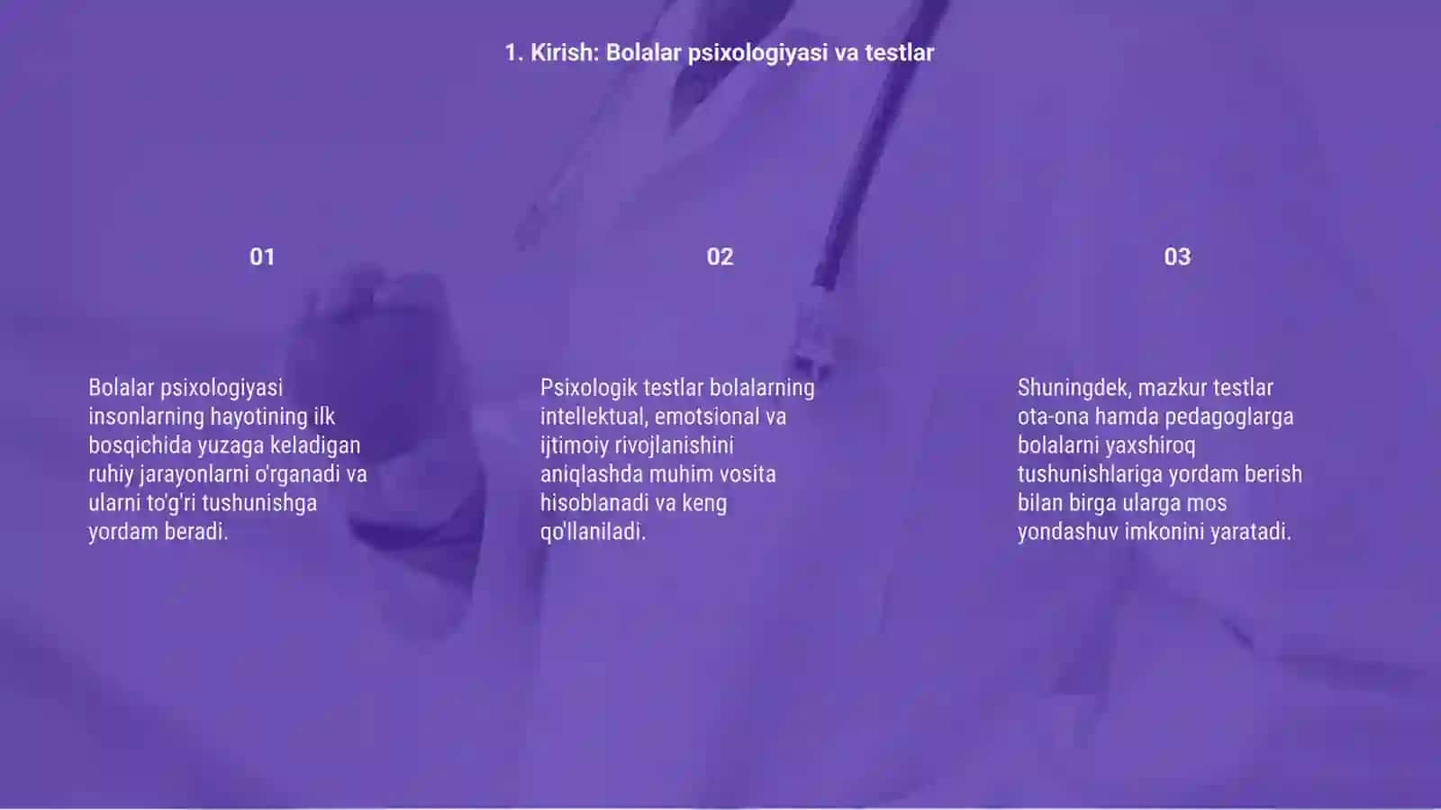 Bolalar psixalogiyasida testlardan foydalanish imkoniyatlari va cheklovlari 3