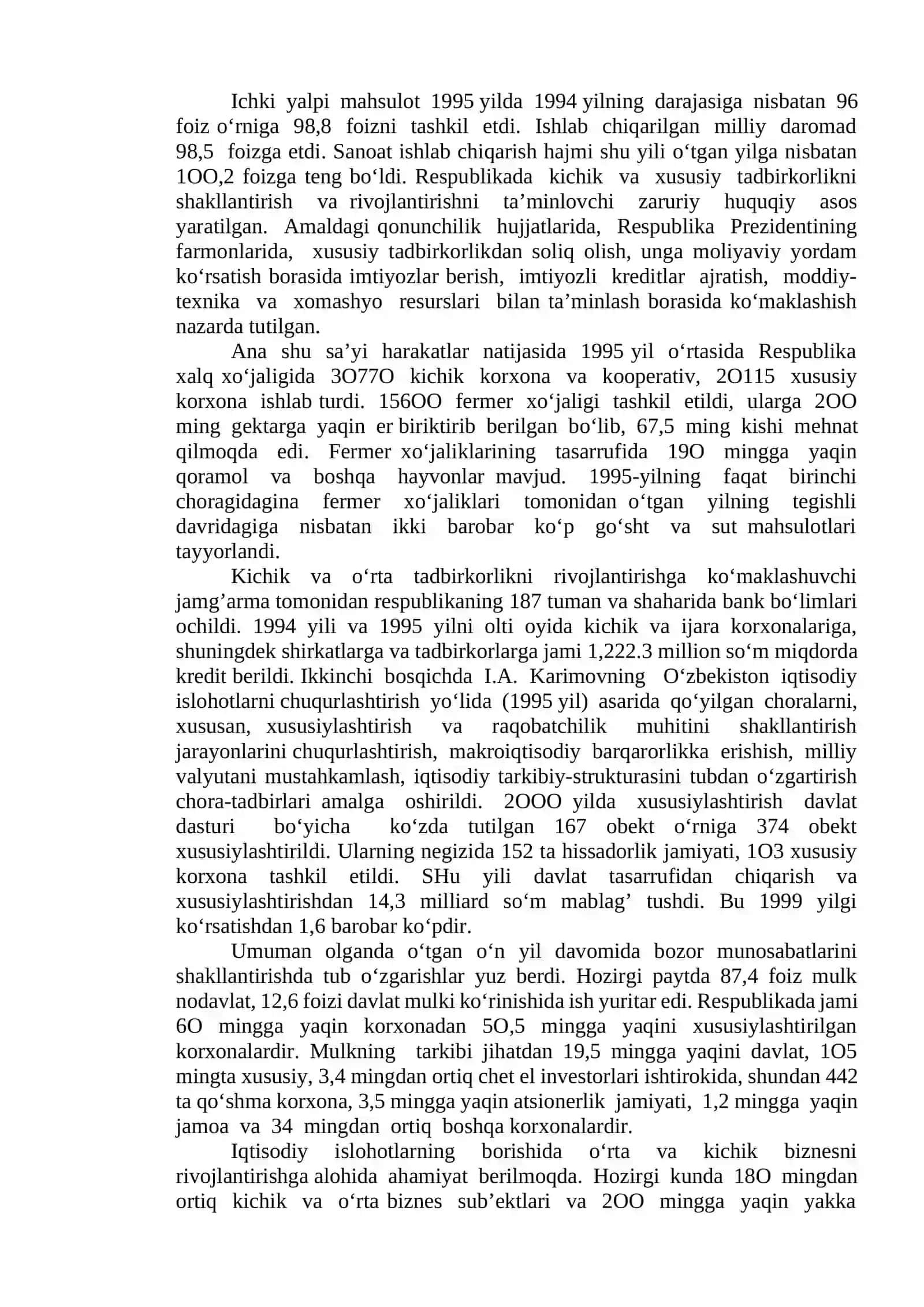O‘zbеkistоnda bоzоr munоsabatlarining shakllantirilishi va taraqqiyot bosqichlari 3