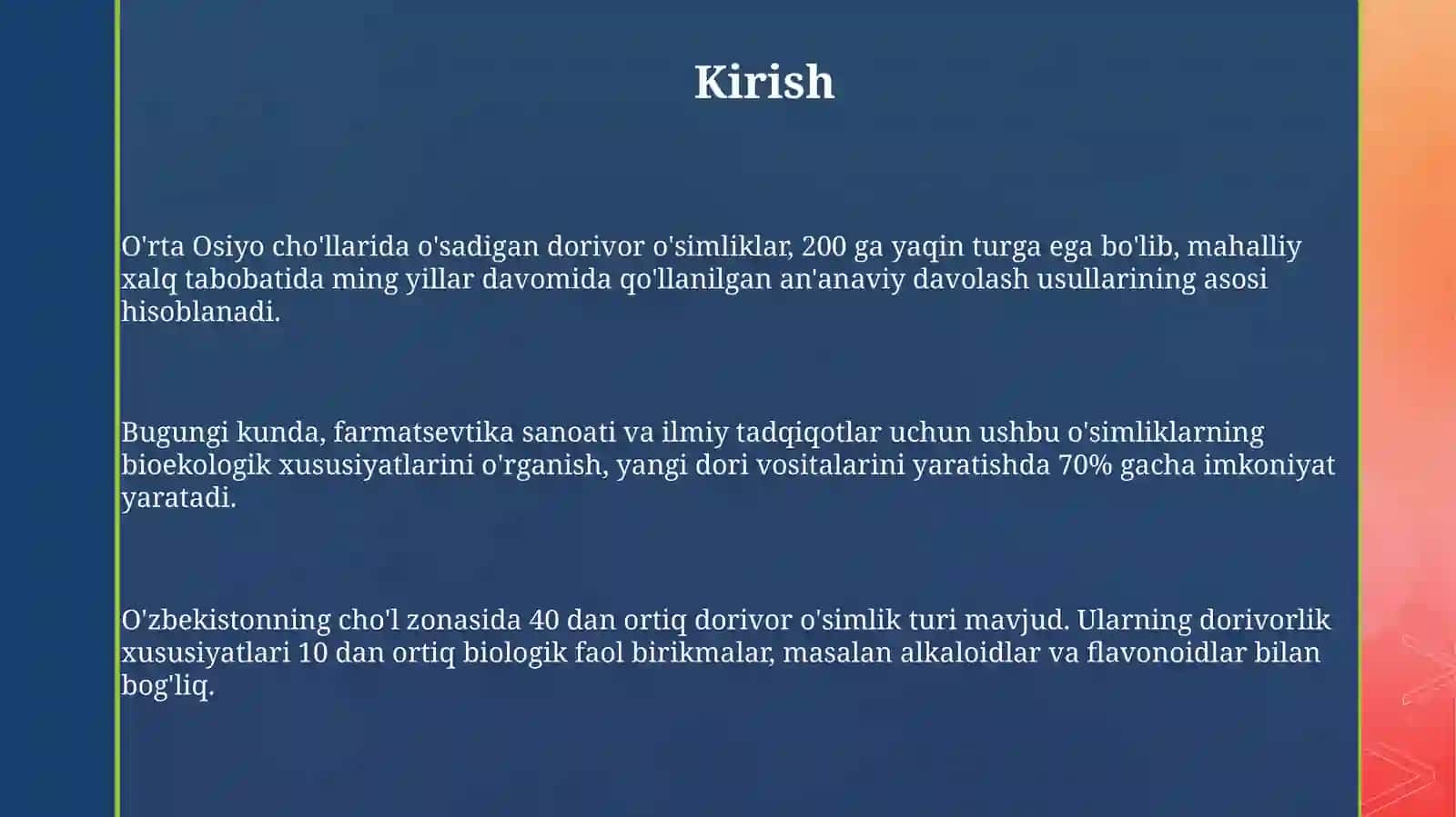 O'sadigan dorivor o'simliklar 3