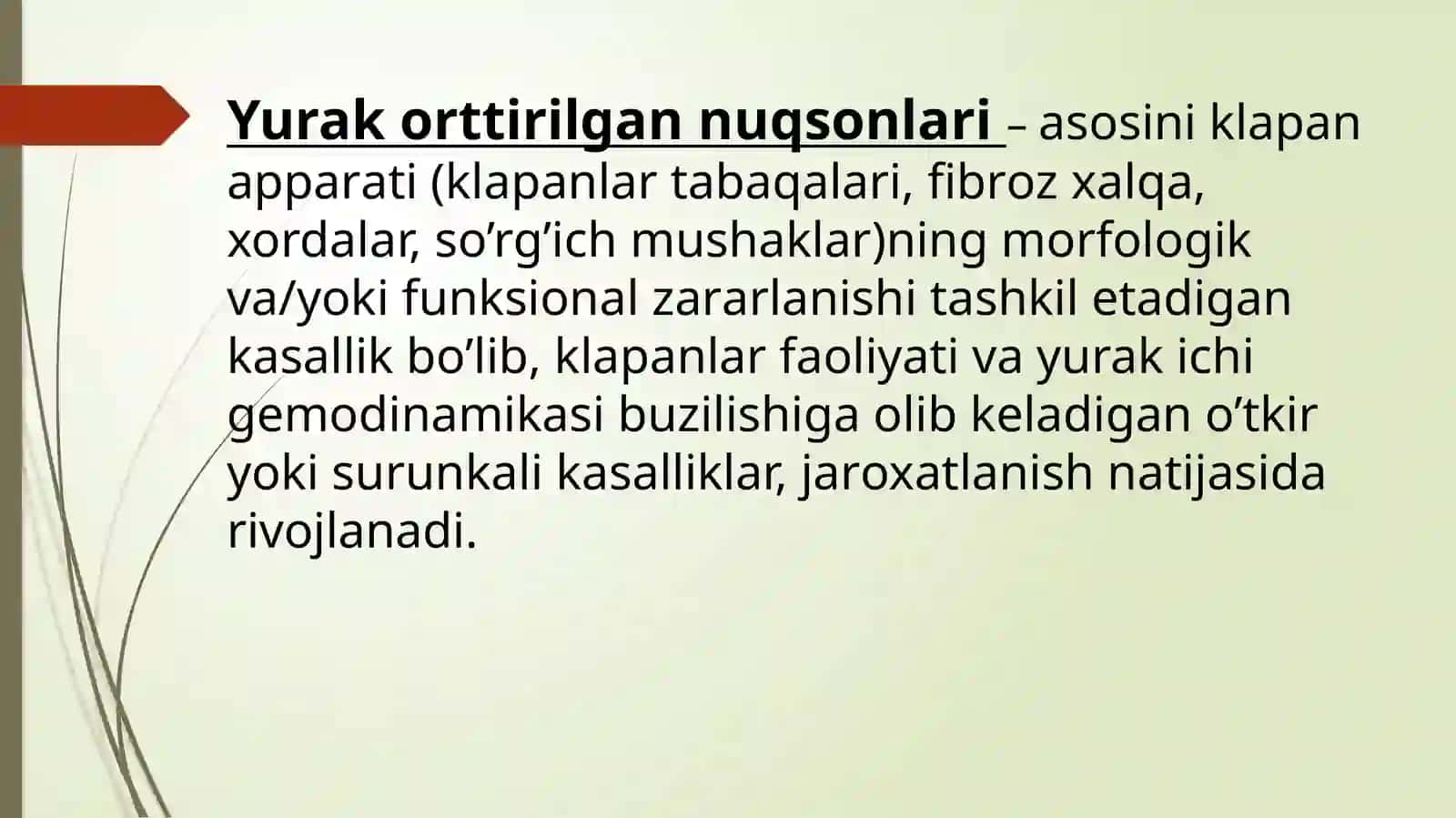 Mitral va aortal qopqog‘i yetishmovchiligi, stenozi. 3