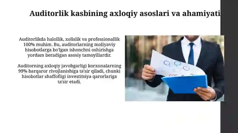 Auditorning kasb etikasi,Etik kodeksi va milliy etik qoidalar tahlili 3