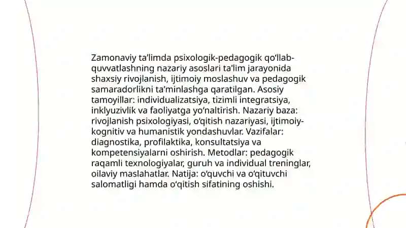 Zamonaviy ta'limda psixologik-pedagogik qoʻllab quvvatlashni rivojlantirish 3