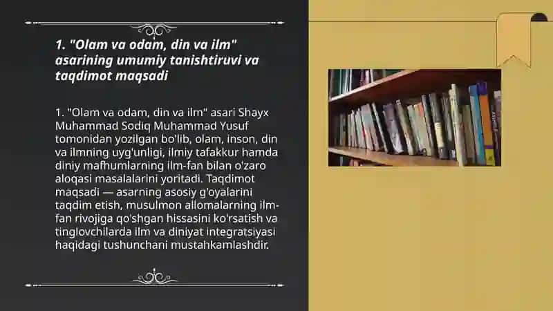 "Olam va odam, din va ilm" 3