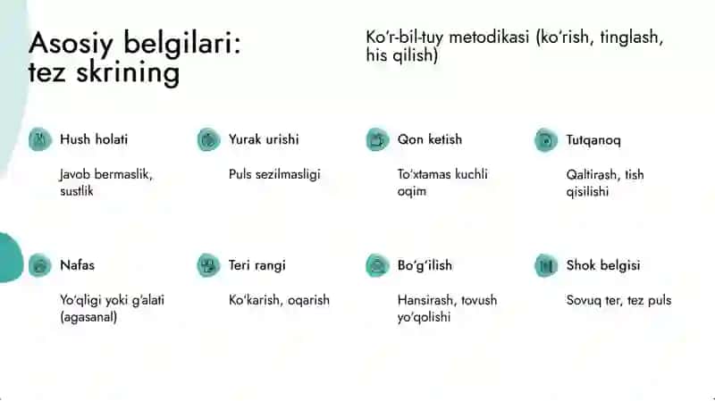 HAYOT UCHUN HAVFLI HOLATLAR VA BIRINCHI YORDAM 3