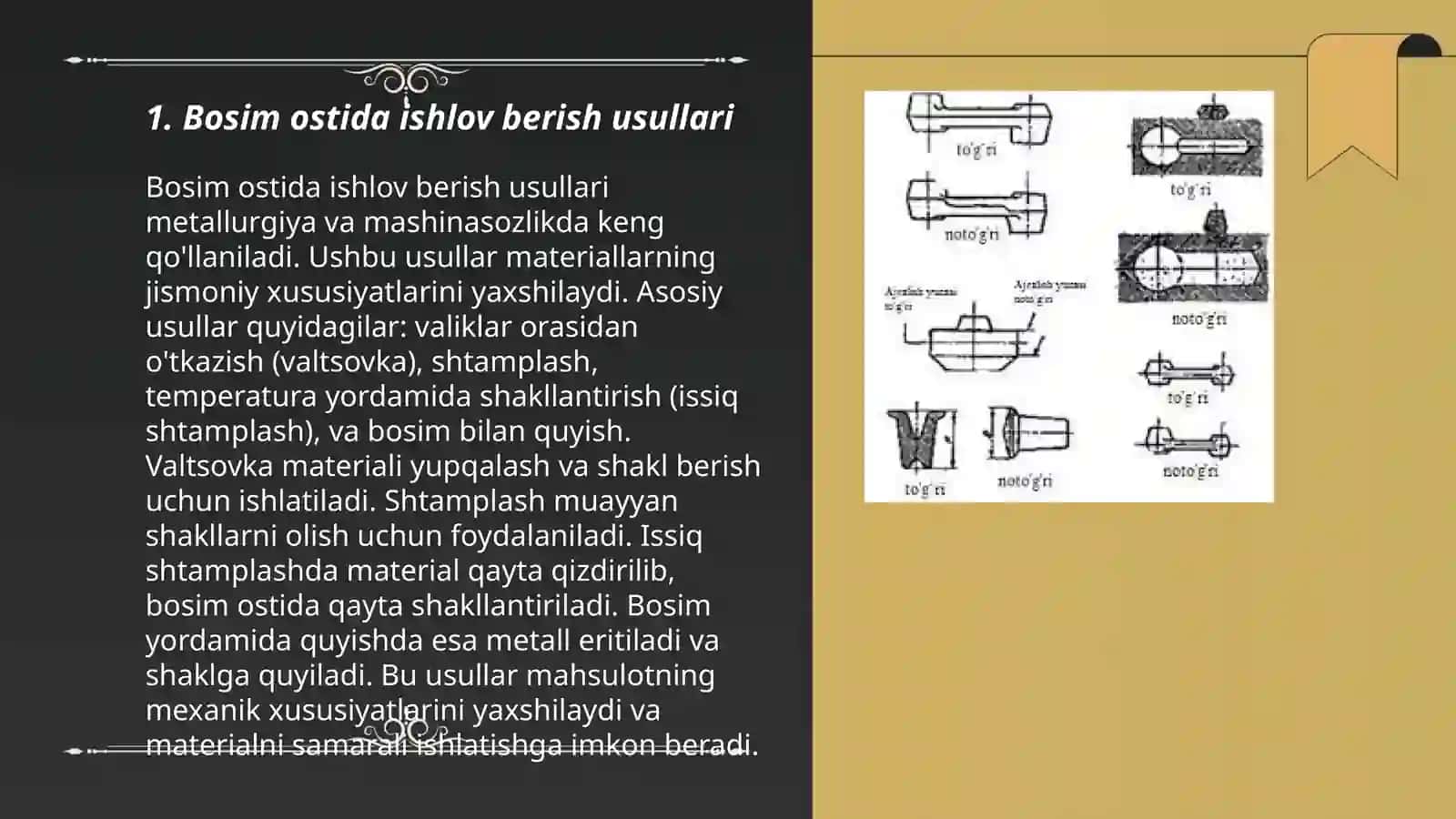 Bosim bilan ishlov berish turlari 3