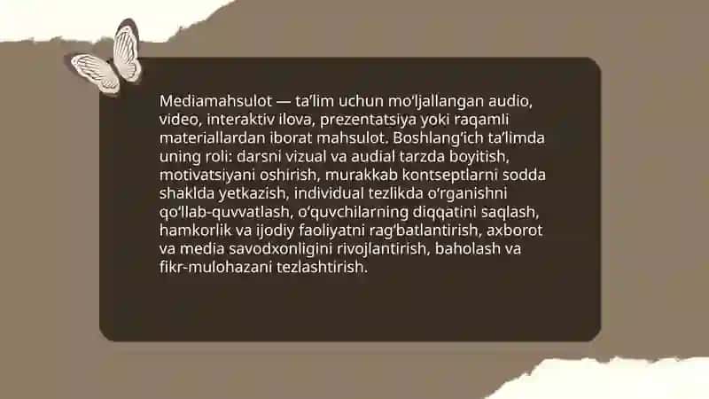 Mediamahsulot turlari va ularning boshlangʻich taʼlimdagi ahamiyati 3