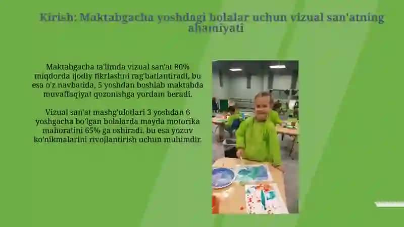 Maktabgacha ta'limda vizual san'atning ahamiyati 3