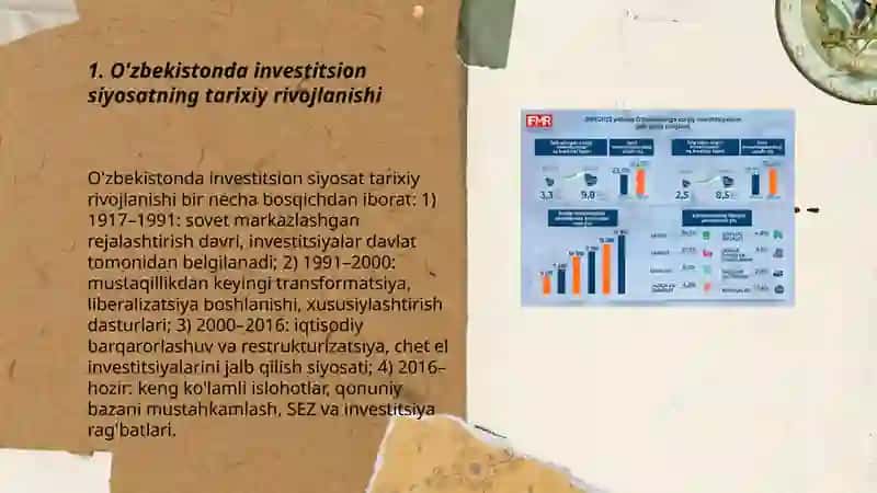 O'zbekistonda investitsion iqtisodiy siyosat 3