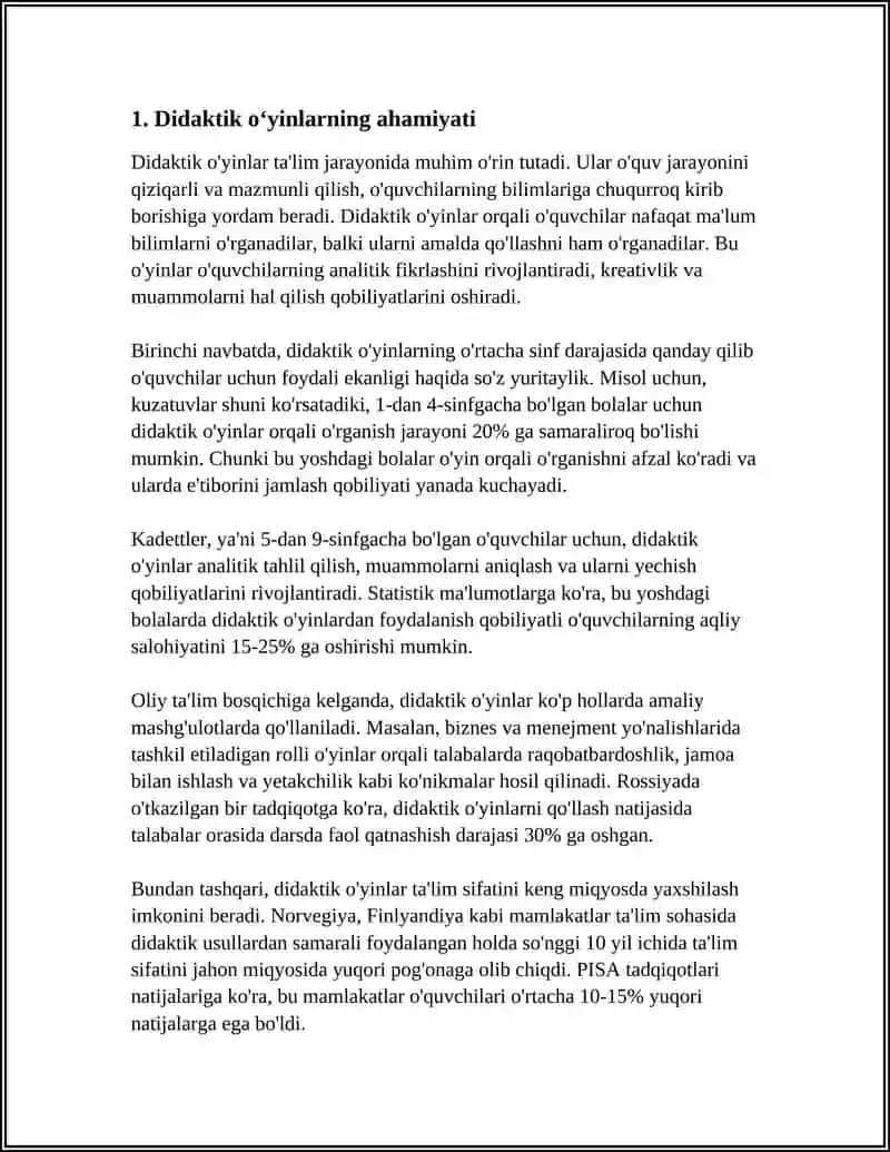 1-SINF ONA TILI DARSLARIDA DIDAKTIK OʻYINLARDAN FOYDALANISH 3